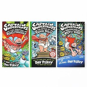 THE ADVENTURES OF CAPTAIN UNDERPANTS (3 Books) Hardcover